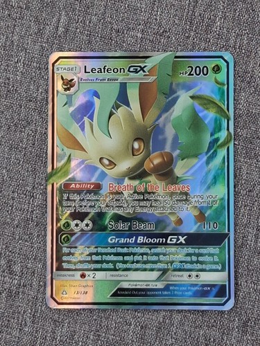 Carta pokemon rara leafeon - carta,