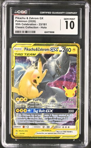 Cgc pikachu zekrom gx - cgc,